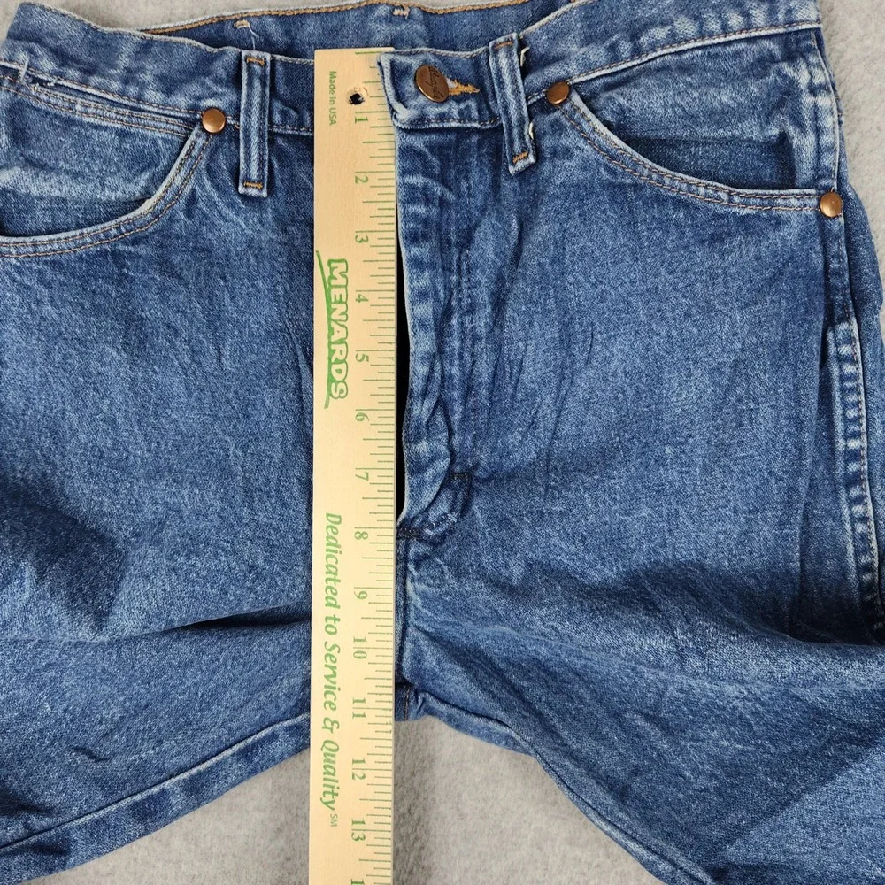 Wrangler Jeans Mens 30x32 Blue Denim Western Cowboy Cut Slim Fit Straight Leg